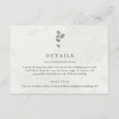 Botanisches Leaf Gray Wedding Begleitkarte (Vorderseite)