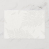 Botanisches Leaf Gray Wedding Begleitkarte (Rückseite)