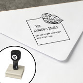 Botanisches Leaf Gummistempel