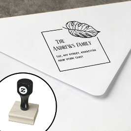 Botanisches Leaf Gummistempel