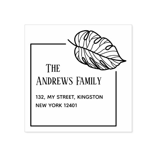 Botanisches Leaf Gummistempel (Prägung)