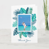 Botanisches Leaf-Hochzeitssalat neu geflochtenes F Dankeskarte (Vorderseite)