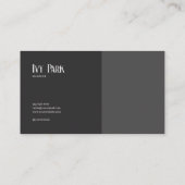 Botanisches Leaf-Line Elegantes Ambiente Visitenkarte (Rückseite)