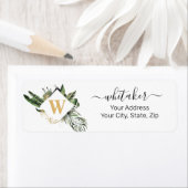 Botanisches Leaf Monogramm, Name des Skripts (Insitu)