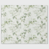 Botanisches Leaf Muster Geschenkpapier (Flach)