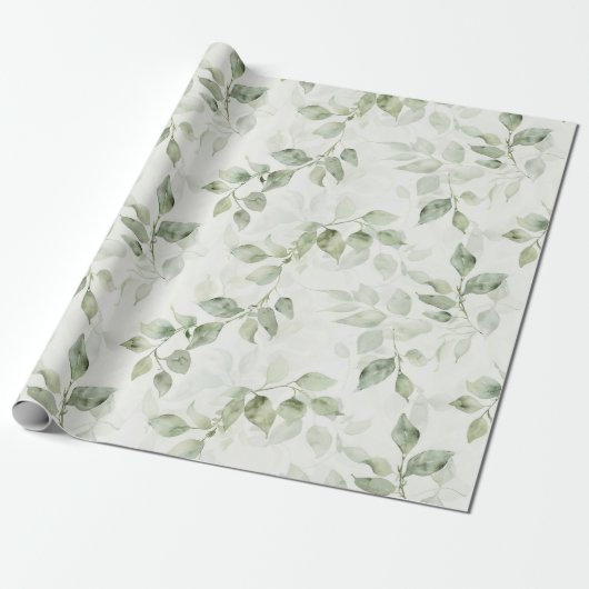 Botanisches Leaf Muster Geschenkpapier (Ungerollt)