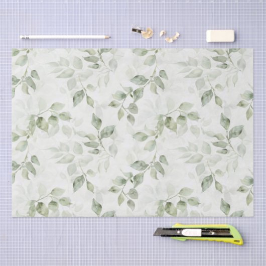 Botanisches Leaf Muster Seidenpapier (Handwerk)