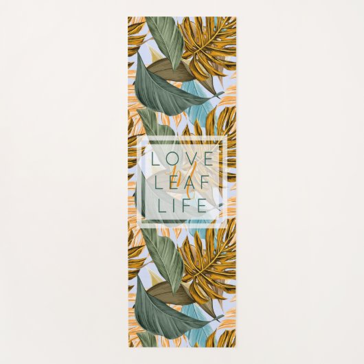 Botanisches Leaf-Muster Yogamatte (Vorderseite)
