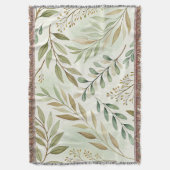 Botanisches Leaf-Pattern-Keule Decke (Vorderseite Vertikal)