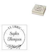 Botanisches Leaf-Skriptname Ex Libris-Buchzeichen Gummistempel (Stempel)