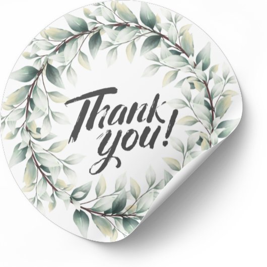 Botanisches Leaf Vielen Dank - Kleine Unternehmen Runder Aufkleber