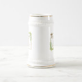 Botanisches LeafBautizo Bautismo Taufname Verses Bierglas (Mittel)