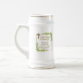 Botanisches LeafBautizo Bautismo Taufname Verses Bierglas (Links)