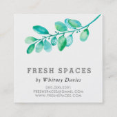 BOTANISCHES LEAFY BRANCH einfaches, stylisches, ge Quadratische Visitenkarte (Vorderseite)