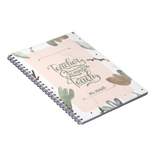 Botanisches LehrerNotebook für ästhetische Wasserf Notizblock (Rechte Seite)