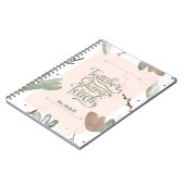 Botanisches LehrerNotebook für ästhetische Wasserf Notizblock (Linke Seite)