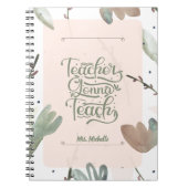 Botanisches LehrerNotebook für ästhetische Wasserf Notizblock (Vorderseite)