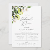 Botanisches Lemons Probe Abendessen Einladung (Vorderseite)