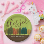 Botanisches Lichtgrün aus gesegnetem Herbstwald Pappteller (Party)