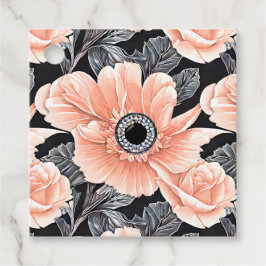 Botanisches Lichtpfirsichmuster Geschenkanhänger