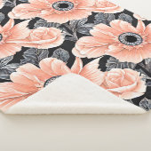 Botanisches Lichtpfirsichmuster Sherpadecke (3/4)