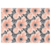 Botanisches Lichtpfirsichmuster Tischdecke (Vorderseite (Horizontal))