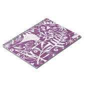 Botanisches Lila Folienzmuster Notizblock (Linke Seite)