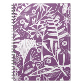 Botanisches Lila Folienzmuster Notizblock (Vorderseite)