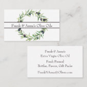 Botanisches Lila Olivenöl Visitenkarte (Vorne/Hinten)