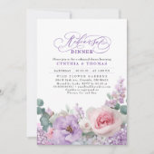 Botanisches Lila rosafarbenes florales Boho Probe Einladung (Vorderseite)