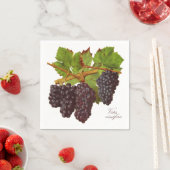 Botanisches Lila Traubenpapier Napkins (Set von 50 Serviette (Beispiel)