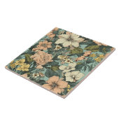 Botanisches Lily Floral Muster Fliese (Seite)