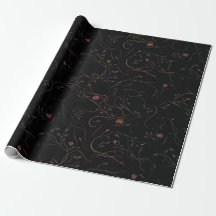 Botanisches Line-Art-Geschenkpapier