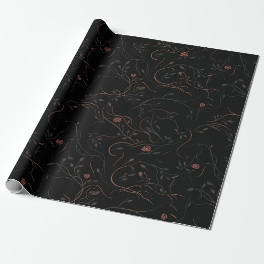 Botanisches Line-Art-Geschenkpapier Geschenkpapier (Ungerollt)