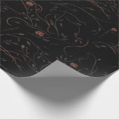 Botanisches Line-Art-Geschenkpapier Geschenkpapier (Ecke)