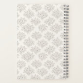 Botanisches Linienblumenmuster Notizblock (Rückseite)