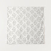 Botanisches Linienblumenmuster Wandteppich (Vorderseite (Horizontal))