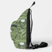 Botanisches Lotus-Muster - Der weiße Lotus Crossbody Bag (Rechts)