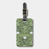 Botanisches Lotus-Muster - Der weiße Lotus Gepäckanhänger (Vorderseite vertikal)