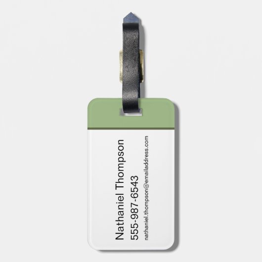 Botanisches Lotus-Muster - Der weiße Lotus Gepäckanhänger (Rückseite vertikal)