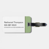 Botanisches Lotus-Muster - Der weiße Lotus Gepäckanhänger (Rückseite horizontal)