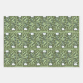 Botanisches Lotus-Muster - Der weiße Lotus Geschenkpapier Set (Vorderseite 3)