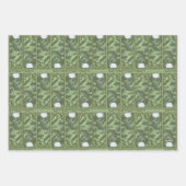 Botanisches Lotus-Muster - Der weiße Lotus Geschenkpapier Set (Vorderseite 2)