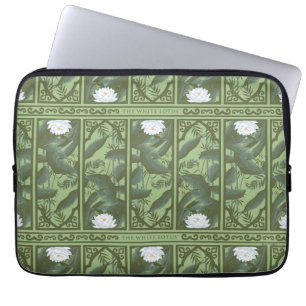 Botanisches Lotus-Muster - Der weiße Lotus Laptopschutzhülle