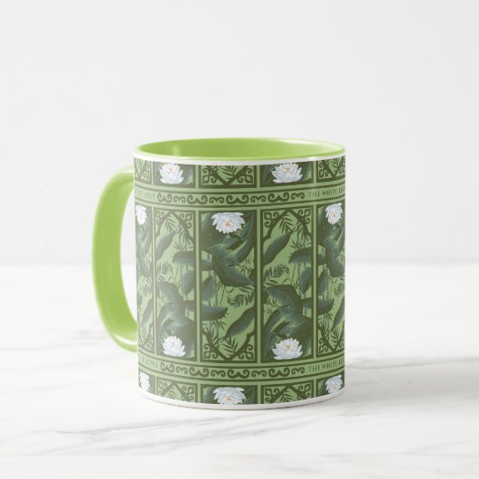 Botanisches Lotus-Muster - Der weiße Lotus Tasse (Vorderseite Links)
