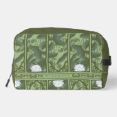 Botanisches Lotus-Muster - Der weiße Lotus Waschbeutel (Rückseite)