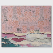 botanisches Manuskriptepapier Geschenkpapier (Flach)