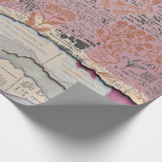 botanisches Manuskriptepapier Geschenkpapier (Ecke)