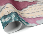 botanisches Manuskriptepapier Geschenkpapier (Rolleneckpunkt)