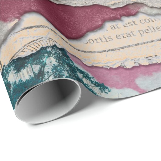 botanisches Manuskriptepapier Geschenkpapier (Rolleneckpunkt)